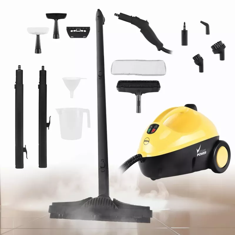 ELDOM CM2000 Vapuro Steam Cleaner - 2000W, 4 Bar, 1.5L Stainless Steel Boiler, Multi-Surface Cleaning with 8 Accessories