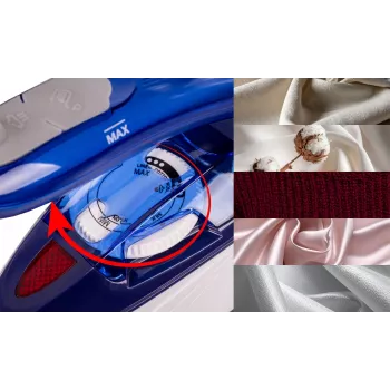 ELDOM DA50 Travel Iron 900W Blue with Steam, Foldable Handle, Non-Stick Soleplate, 40ml Tank