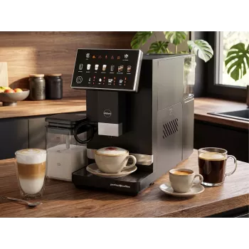 ELDOM ECA10 Automatic Pressure Coffee Machine, 7 Programs, 19 Bar, 1450 W, 1.8 L Water Tank, Bean-to-Cup, LCD, Black