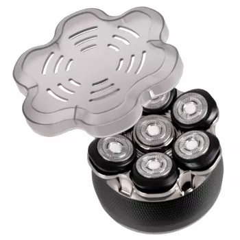 ELDOM Electric Face and Head Shaver G60 Rotary 3-Head Wet & Dry with LED Display, Pop-up Trimmer, IPX7 Waterproof, 60 min Runtime