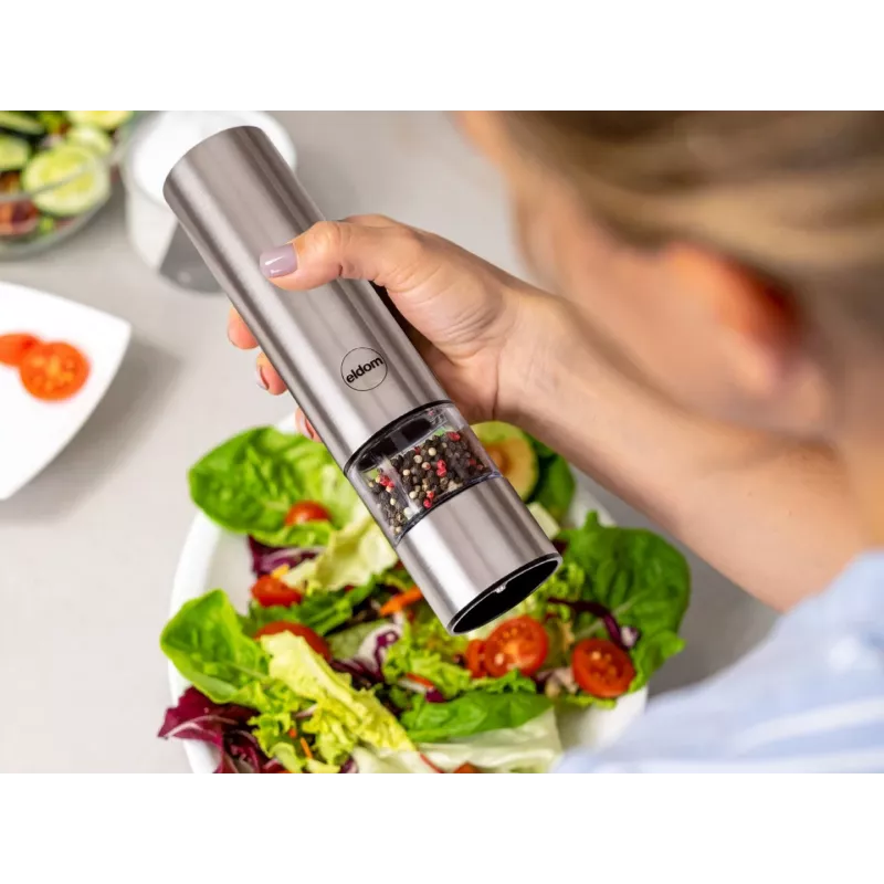 ELDOM MP24 Electric Grinder for Pepper, Salt and Spices Silver