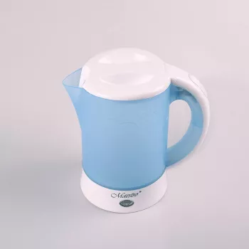 ELDOM Electric Tourist Kettle C190 Lino 0.6L 550W Blue with 2 Cups and 2 Spoons