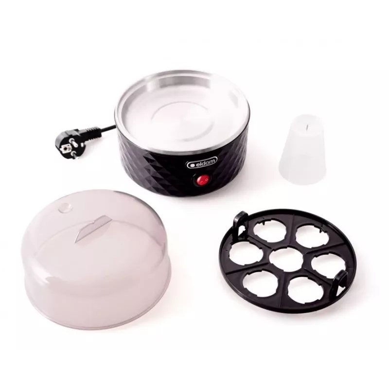 ELDOM EM101C Egg Cooker EGGO, 1-7 Eggs, 380 W, Adjustable Cooking Hardness
