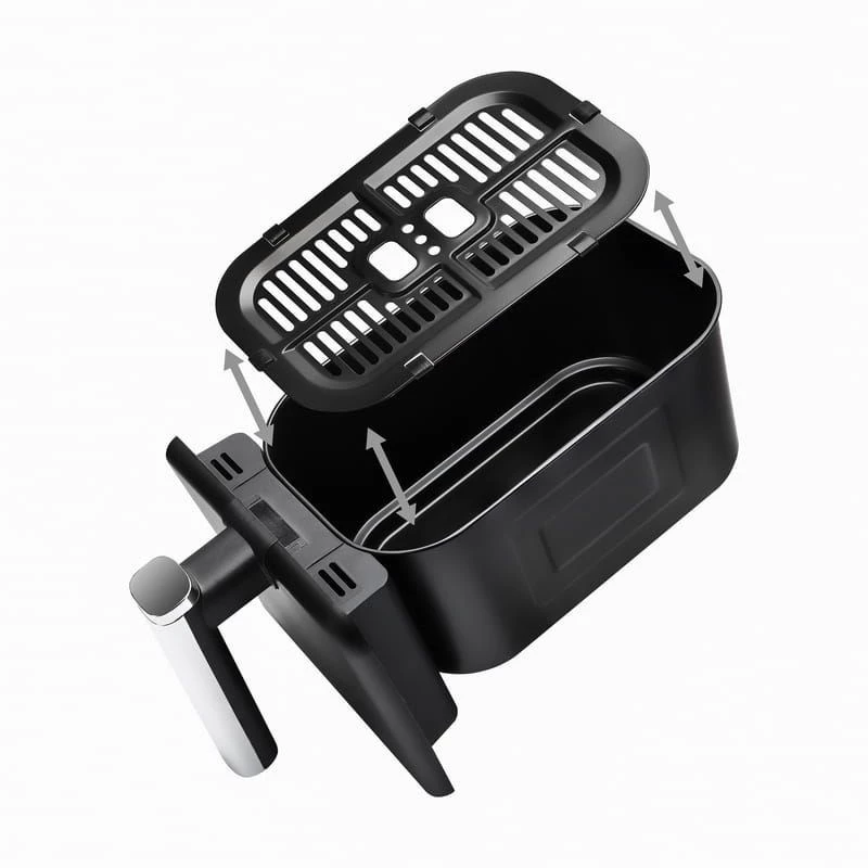 ELDOM FR200 Air Fryer 9L Dual Basket 2200W 8 Programs LED Display Black