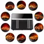 ELDOM FR200 Air Fryer 9L Dual Basket 2200W 8 Programs LED Display Black