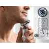 ELDOM G55 Men's Razor Rotary Shaver with 3 Floating Heads, LCD Display, Travel Lock, Wet & Dry, Rechargeable Battery, Black