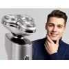 ELDOM G55 Men's Razor Rotary Shaver with 3 Floating Heads, LCD Display, Travel Lock, Wet & Dry, Rechargeable Battery, Black