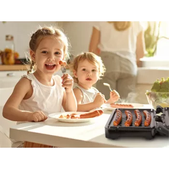 Eldom GK110 Contact Grill, 800 W, Black/Silver