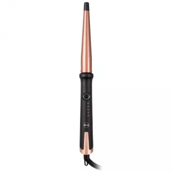 ELDOM HS12 Hair Curler with Digital Temperature Control, Ceramic Barrel, 5 Heat Settings, LCD Display, Auto Shut-off, 25mm Barrel, Black/Silver