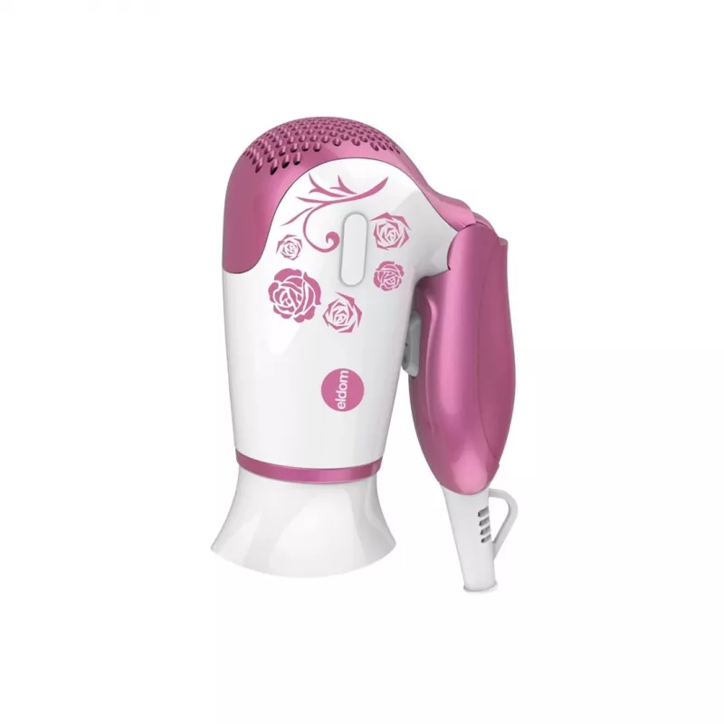 ELDOM HT82R Hair Dryer 1200W Foldable Handle, 2 Heat & Speed Settings, Cool Shot, White/Blue