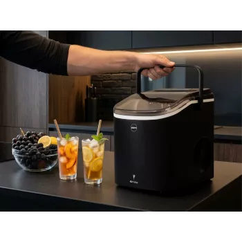 ELDOM KS230 Ice Maker - 12 kg/24h, 2.2L Tank, 9 Cubes per Cycle, Silver/Black