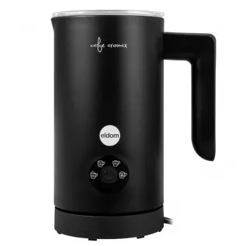 ELDOM SI560C Milk Frother Black - 500W Automatic Hot & Cold Frothing, 300ml Heating, Stainless Steel