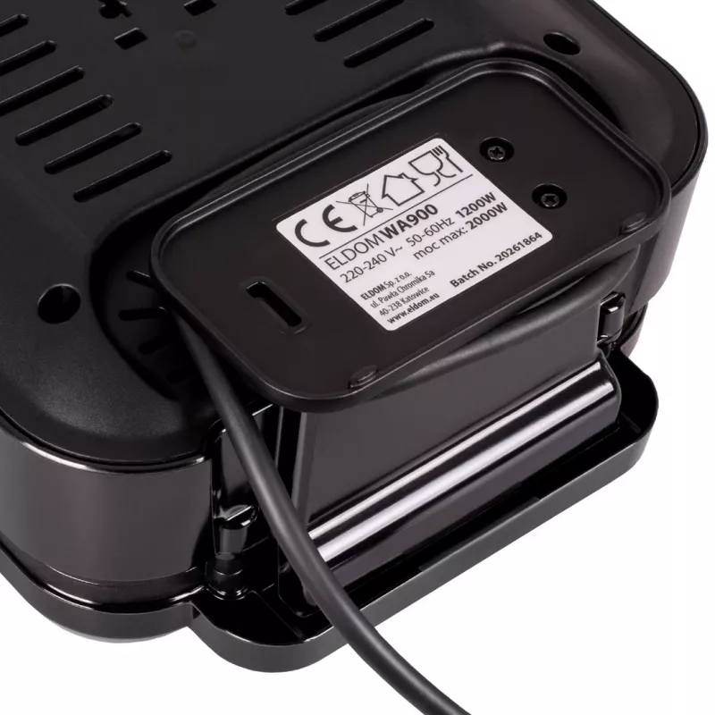 ELDOM WA900 Waffle Iron 1200W Black