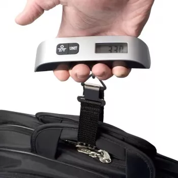ELDOM WB10 Digital Luggage Scale 50 kg with Backlit LCD, Stainless Steel Hook, Tare & Hold Functions
