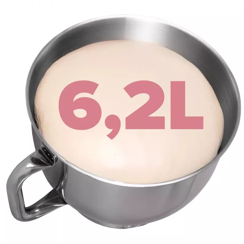 Eldom WRK1400 Planetary Robot Stand Mixer 1400W (1900W Peak) 6.5L Stainless Steel Bowl Black