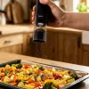 ELDOM ZMP5 Battery-Powered Salt and Pepper Grinder Set with Stand, Black