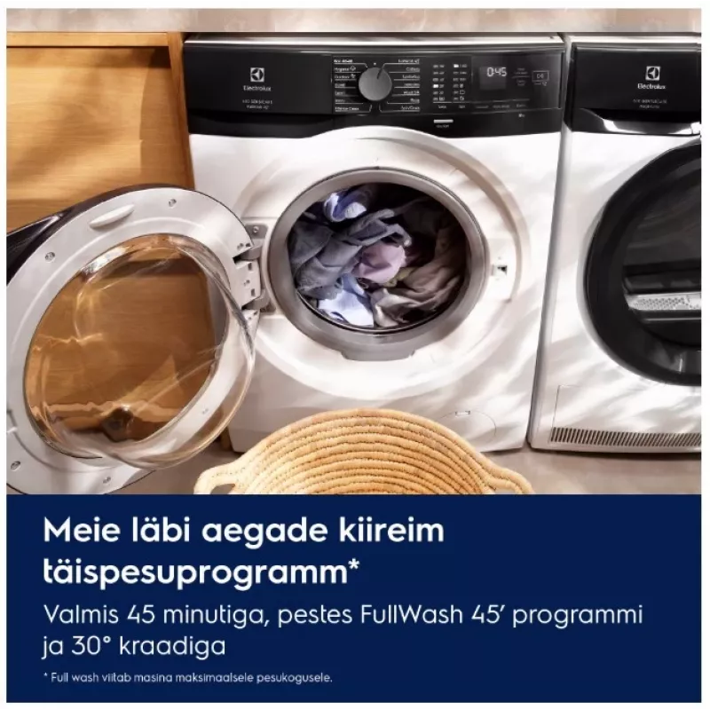 Electrolux EW6F9482E Freestanding Front Load Washing Machine, 8 kg, 1400 rpm, White