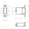 ELEKTRA-PLUS Electric Strike R1-24.10 24V DC Fail-Safe Mortise Lock (3000N)