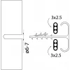 Elektro-Plast Opatówek USMP-3 BIS Quick Mounting Flat Clip for 16.5 mm Cable/Conduit, White, 100 pcs