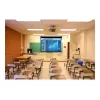 Elite Screens Manual Series M120XWV2 120-inch Manual Pull-Down Projector Screen with MaxWhite FG Material, 16:9 Aspect Ratio, White Casing