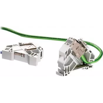 ELOTOUCH TE Connectivity AMP Netconn DIN Rail Adapter, Unpopulated, 1 Keystone Slot, Light Grey 1711897-1