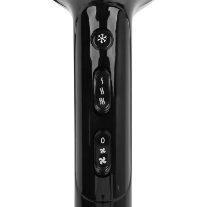 Emerio HD-122192 Hair Dryer, 2200 W, Black, Single Colour, Hanging Loop, 1 Piece
