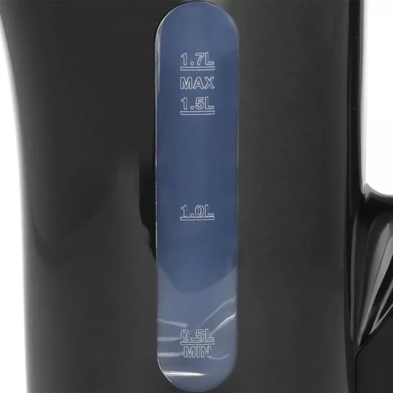 Emerio WK-123483 Electric Kettle 1.7L Black 2200W Cordless with Water Level Indicator