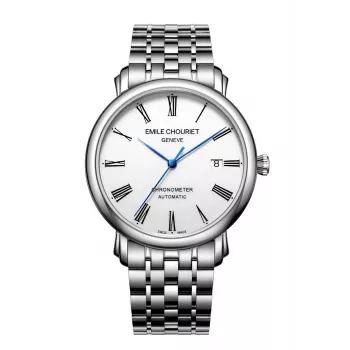 EMILE CHOURIET MAN 00116G406625 Automatic Watch 40mm Black Dial Stainless Steel Bracelet