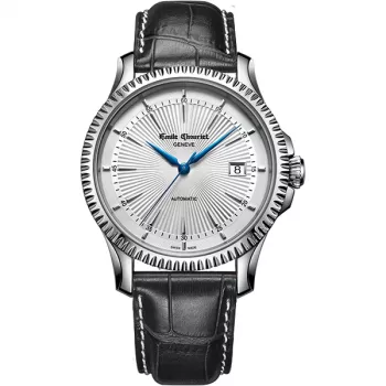 EMILE CHOURIET MAN Automatic Watch 081155G66272 40mm Black Dial Stainless Steel Bracelet