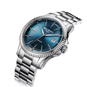EMILE CHOURIET Men's Automatic Watch 40mm Stainless Steel Black Dial
