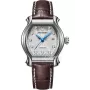 EMILE CHOURIET Women's 1911 Automatic Watch 28mm Silver Dial Brown Leather Strap