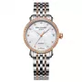 EMILE CHOURIET Women's Watch 011168L306982 (30mm) - Swiss Quartz, Stainless Steel, Silver Dial, Black Leather Strap