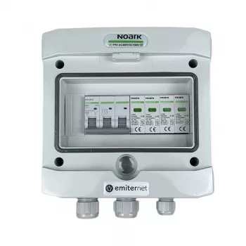 EMITER Switchgear Attached AC Hermetic IP65 Surge Arrester Emitter Noark Type 2, 20A 3-Pole