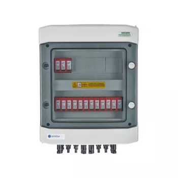 EMITER Switchgear Attached DC Hermetic IP65 EMITTER with Dehn 1000V Type 2 DC Surge Arrester, 5x PV String, 5x MPPT