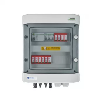 EMITER Switchgear Attached DCAC Hermetic IP65 EMITTER with DC Surge Arrester Dehn 1000V Type 2, 2 x PV String, 2 x MPPT // og. AC Dehn Type 2, 16A 3-F, RCD Type A 40A/300mA