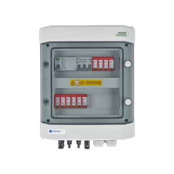 EMITER Switchgear Attached DCAC Hermetic IP65 EMITTER with DC Surge Arrester Dehn 1000V Type 2, 2 x PV String, 2 x MPPT // og. AC Dehn Type 2, 10A 3-Phase, RCD Type A 40A/300mA