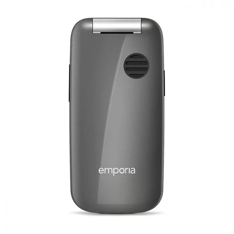 Emporia ONE V200i Flip Phone, 2.31-inch Display, Dual SIM, SOS Button, Space Grey/Silver