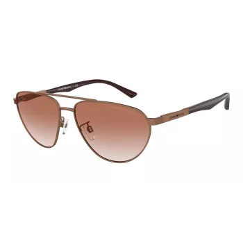 EMPORIO ARMANI EA2125-300413 Men's Rectangular Sunglasses - Matte Black Frame, Grey Gradient Lens