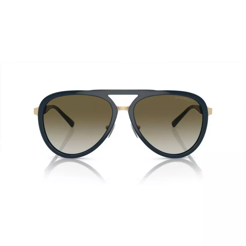 EMPORIO ARMANI EA2145-33598E Men's Square Sunglasses Matte Black Dark Grey 59mm