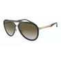 EMPORIO ARMANI EA2145-33598E Men's Square Sunglasses Matte Black Dark Grey 59mm