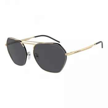 EMPORIO ARMANI EA2148-301387 Men's Sunglasses, Matte Black Frame, Dark Grey Lens, 56mm