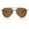 EMPORIO ARMANI EA2163-3001OR Men's Sunglasses - Shiny Black Frame, Dark Grey Lens, 56mm