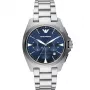Emporio Armani Luigi Men's Quartz Watch AR11411 41mm Black Dial Leather Strap