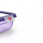 EMSA ONECLICK Fresh Food Storage Container 2.3 L, Rectangular, Violet Lid, Airtight, Leak-Proof, BPA-Free, Microwave & Dishwasher Safe 3110601760