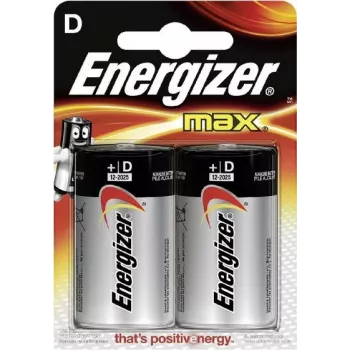 Energizer MAX Alkaline D Batteries, 2-Pack Blister (LR20) E300129200