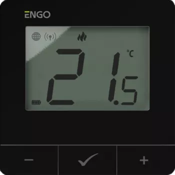 ENGO Controls E25-BATB Smart Wi-Fi Thermostat, Surface-Mounted, White