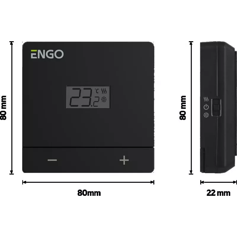 ENGO Controls EASY-230B Wired Daily Programmable Room Thermostat
