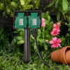 Entac Outdoor Power Socket with Ground Spike IP44 2-Way 5m