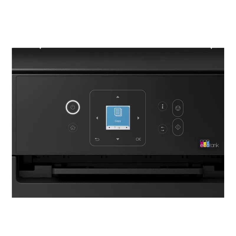 Epson EcoTank ET-2922 Colour Inkjet Multifunction Printer - A4/Legal - Print, Copy, Scan - Wi-Fi, USB - Black