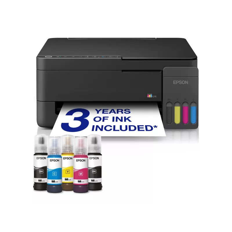 Epson EcoTank L3350 Inkjet Colour Multifunction Printer A4 Wi-Fi Black